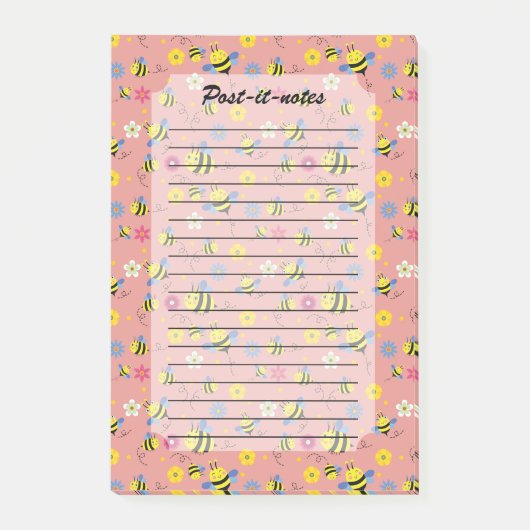 Sweet Bee Blossom Garden Post-it® Notes (Voorkant)