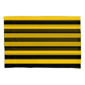 Sweet Bee Yellow en Black Striped Kussensloop (Voorkant)