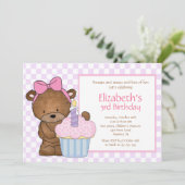 Sweet Beer Cupcake Birthday Uitnodiging (Staand voorkant)