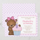 Sweet Beer Cupcake Birthday Uitnodiging (Voorkant / Achterkant)