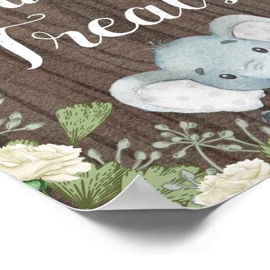 Sweet-behandelingen / Rustisch Oerwoud Elephant Ba Poster (Hoek)