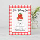 Sweet Berry Birthday Invitation Birthday Card (Debout devant)