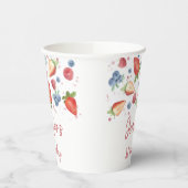 Sweet Berry First Birthday Papieren Bekers (Links)