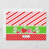 Sweet Berry fraise Anniversaire Photo Invitation (Dos)
