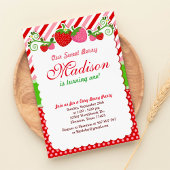 Sweet Berry Strawberry Invitation de fête d'annive