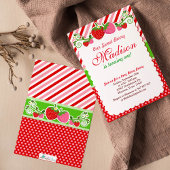 Sweet Berry Strawberry Invitation de fête d'annive
