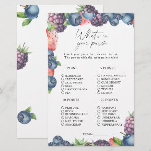 Sweet berry - Wat zit er in je tas spel