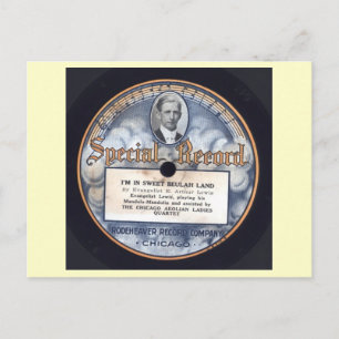 Sweet Beulah Land, platenlabel uit Chicago Briefkaart