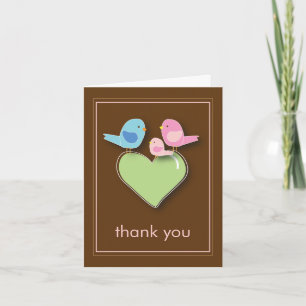 Sweet Bird familie Dank u Notecard Bedankkaart