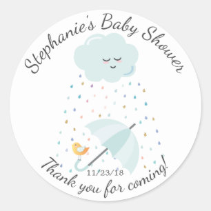Sweet Bird Paraplu Baby shower Favor Sticker