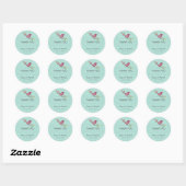 Sweet Bird Tree Wedding Favor Merci Sticker (Feuille)