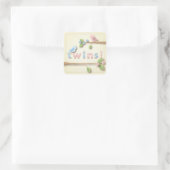 Sweet Birdie Twin Boy Girl Douche Sticker (Sac)
