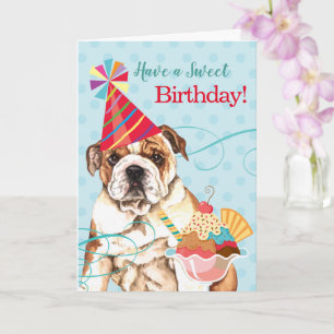 Sweet Birthday Bulldog Kaart