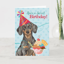 Sweet Birthday Dachshund Kaart