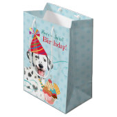 Sweet Birthday Dalmatian Medium Gift Bag Medium Cadeauzakje (Voorkant Gekanteld)