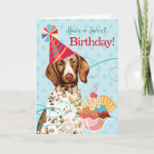 Sweet Birthday German Shorthaired Pointer Kaart (Voorkant)