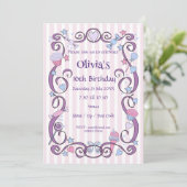 Sweet Birthday Girl Invitation (Debout devant)