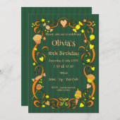 Sweet Birthday Girl Invitation (Devant / Derrière)