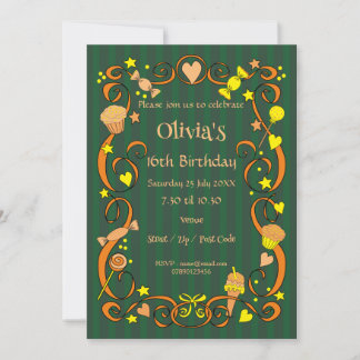 Sweet Birthday Girl Invitation Kaart