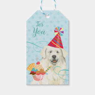 Sweet Birthday Great Pyreneeën Gift Labels Cadeaulabel