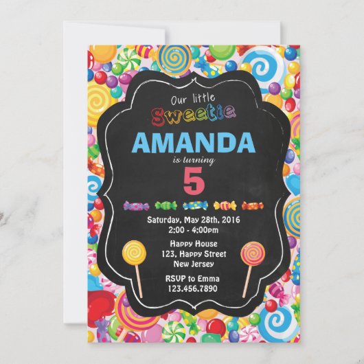 Sweet Birthday Invitation (Devant)