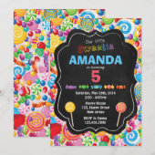 Sweet Birthday Invitation (Devant / Derrière)