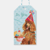 Sweet Birthday Poodle Cadeaulabel (Voorkant)