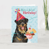 Sweet Birthday Rottweiler Kaart (Voorkant)