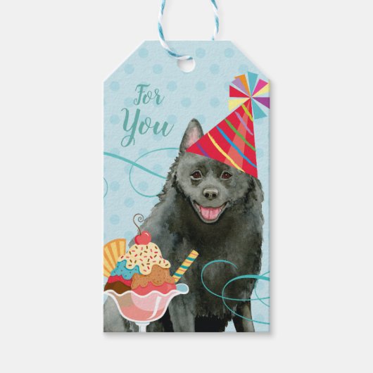 Sweet Birthday Schipperke Cadeau Labels Cadeaulabel (Voorkant)