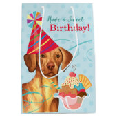 Sweet Birthday Vizsla Medium Cadeau sac (Devant)