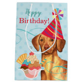 Sweet Birthday Vizsla Medium Cadeau sac (Dos)
