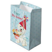 Sweet Birthday Westie Medium Cadeau Sac (Dos Angle)