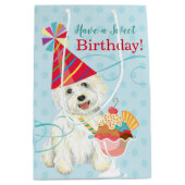 Sweet Birthday Westie Medium Cadeau Sac (Devant)