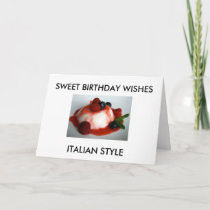 "SWEET BIRTHDAY WISHES, ITALIAANSE STIJL" KAART