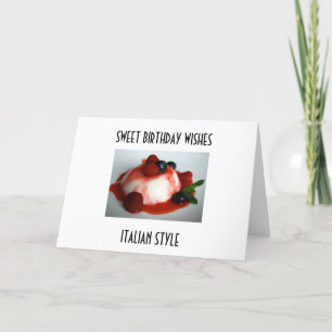 "SWEET BIRTHDAY WISHES, ITALIAANSE STIJL" KAART