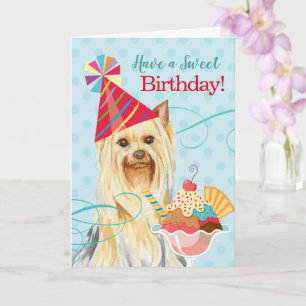 Sweet Birthday Yorkie Kaart