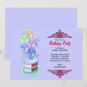 Sweet Bithday Cake and Balloons Kaart (Voorkant / Achterkant)