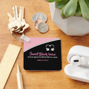 Sweet Black Bean Promotional Business Sleutelhange Sleutelhanger