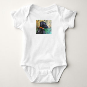 Sweet Black Lab Baby T Shirt door Willowcatdesigns