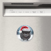 Sweet Black Piggy Kerstmis Magneet (Insitu (Vaatwasser))