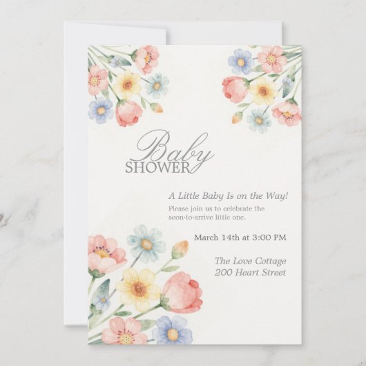 Sweet Bloom Invitation (Devant)