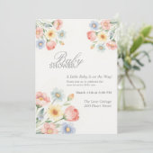 Sweet Bloom Invitation Kaart (Staand voorkant)