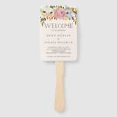 Sweet Blooms Wedding Program Fan Handwaaier (Voorkant)