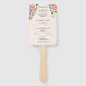 Sweet Blooms Wedding Program Fan Handwaaier (Achterkant)