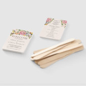 Sweet Blooms Wedding Program Fan Handwaaier (Niet-gemonteerd)