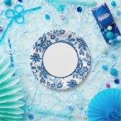 Sweet Blue Blooms Papieren Bordje (Feest)