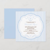 Sweet Blue Cross Baby Baptisme Inname Kaart (Voorkant / Achterkant)