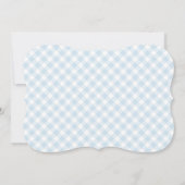 Sweet Blue Gingham | Uitnodiging tot weddenschappe (Achterkant)
