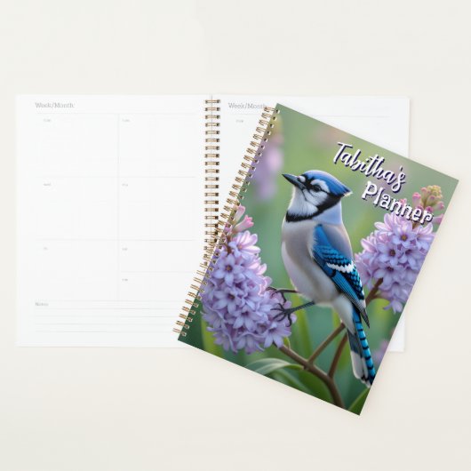 Sweet Blue Jay op Lilacs gepersonaliseerd Planner (Display)