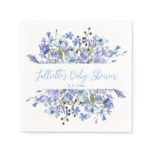 Sweet Blue Wildflower Garden Baby shower